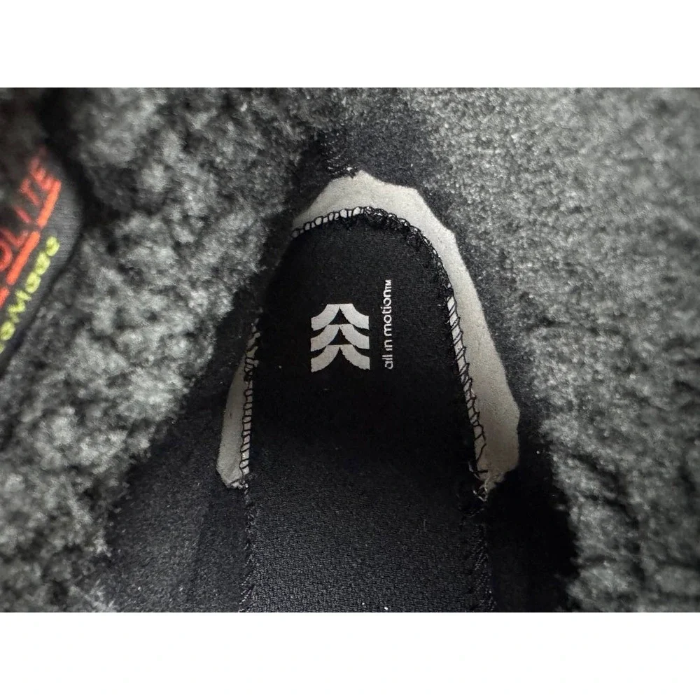 All‎ in Motion Mens Black Faux Fur Lined Winter Snow Boots Size 9 098040084